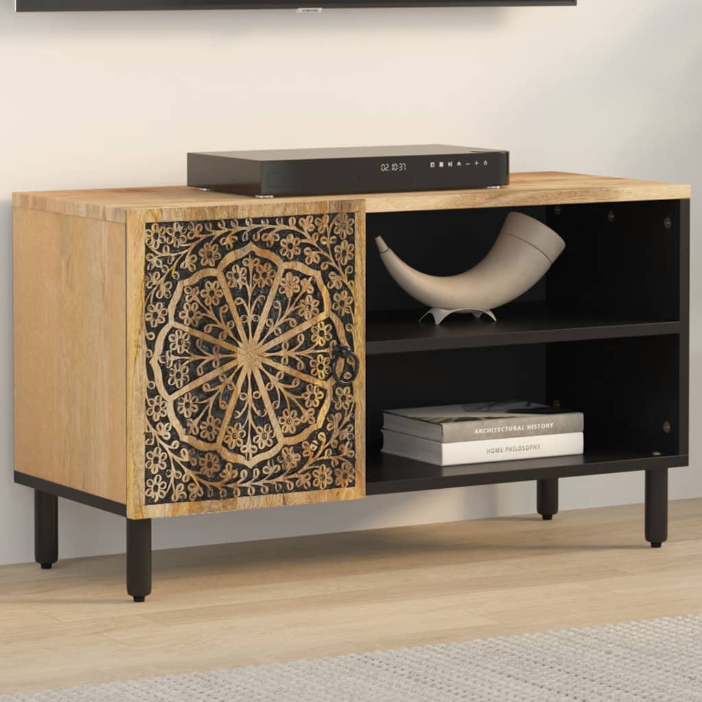 vidaXL TV Cabinet 80x31x46 cm Solid Wood Mango 1