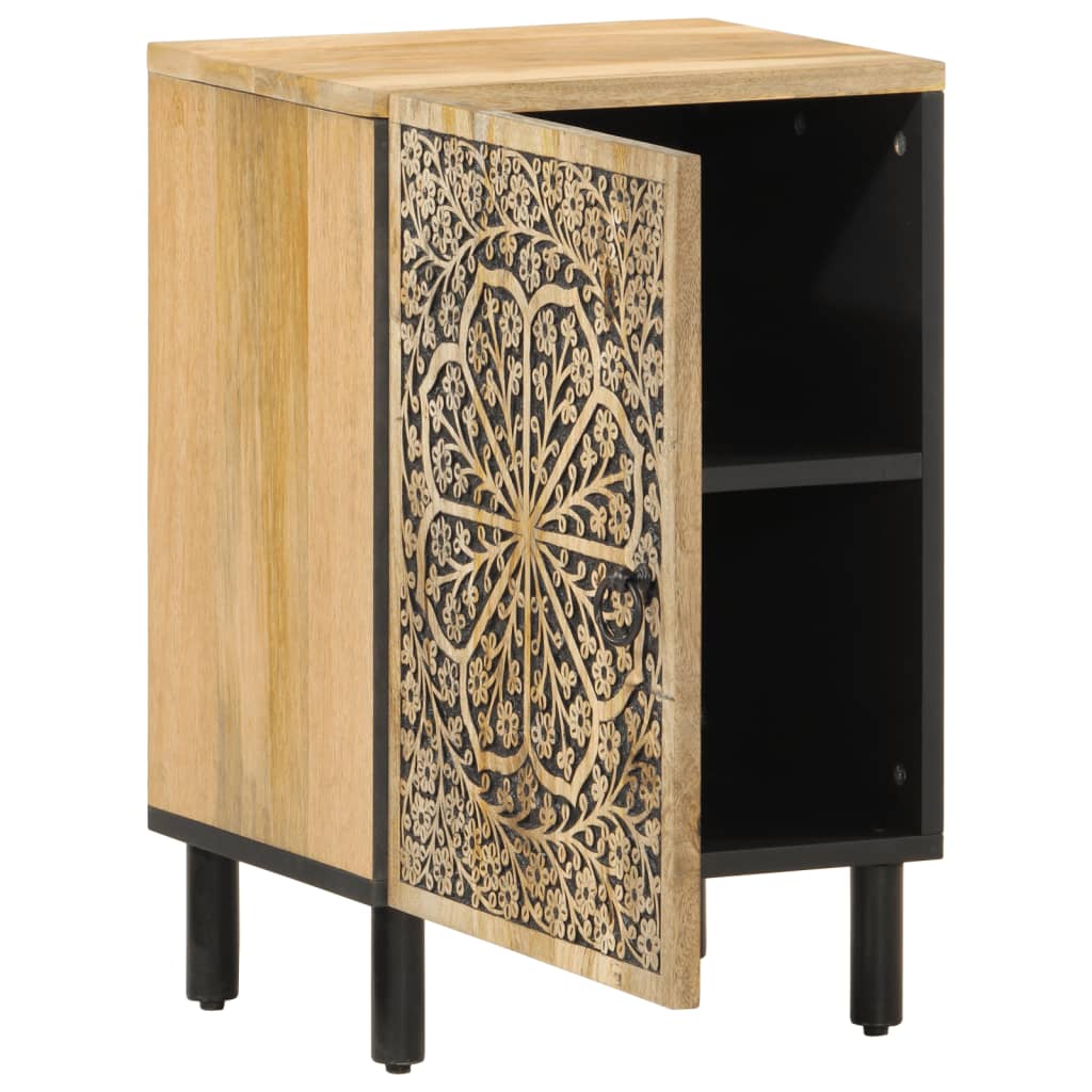 vidaXL Bathroom Cabinet 38x33x58 cm Solid Wood Mango 2