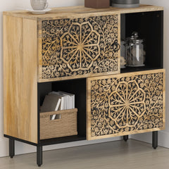 vidaXL Side Cabinet 80x33x75 cm Solid Wood Mango 1