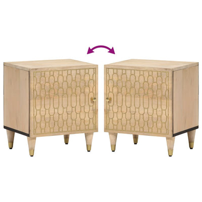 Bedside Cabinets 2 pcs 40x33x46 cm Solid Wood Mango