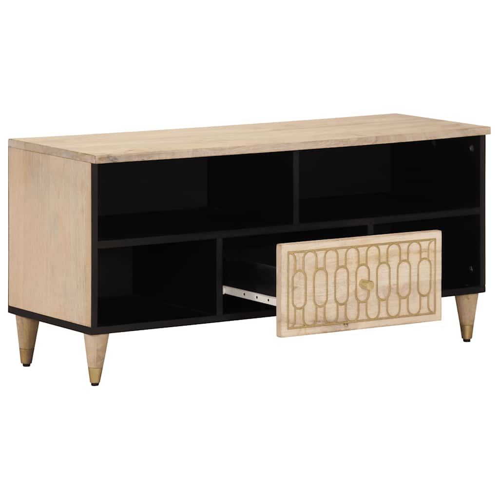 vidaXL TV Cabinet | Natural wood | Solid mango wood | Medium | TV Cabinet 3