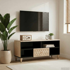 vidaXL TV Cabinet | Natural wood | Solid mango wood | Medium | TV Cabinet 1
