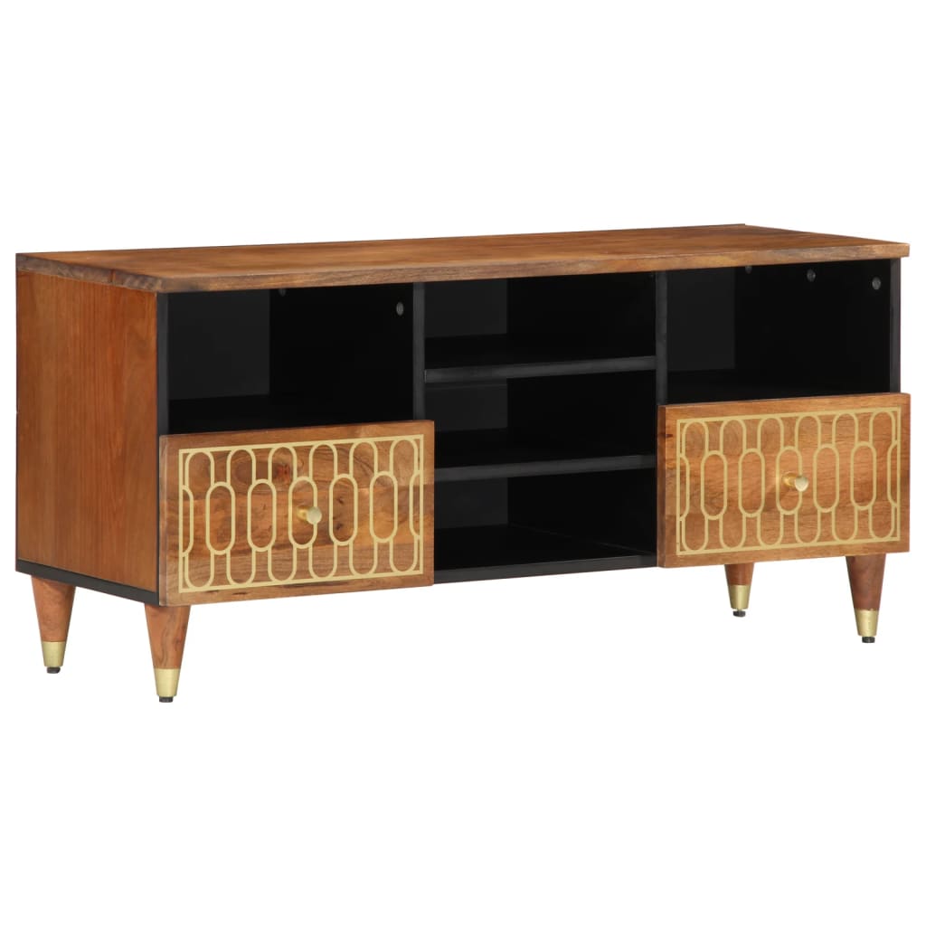 vidaXL TV Cabinet 100x33x46 cm Solid Wood Mango 1