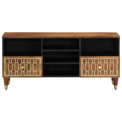 vidaXL TV Cabinet 100x33x46 cm Solid Wood Mango 2