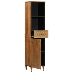 vidaXL Bathroom Cabinet 38x33x160 cm Solid Wood Mango 3