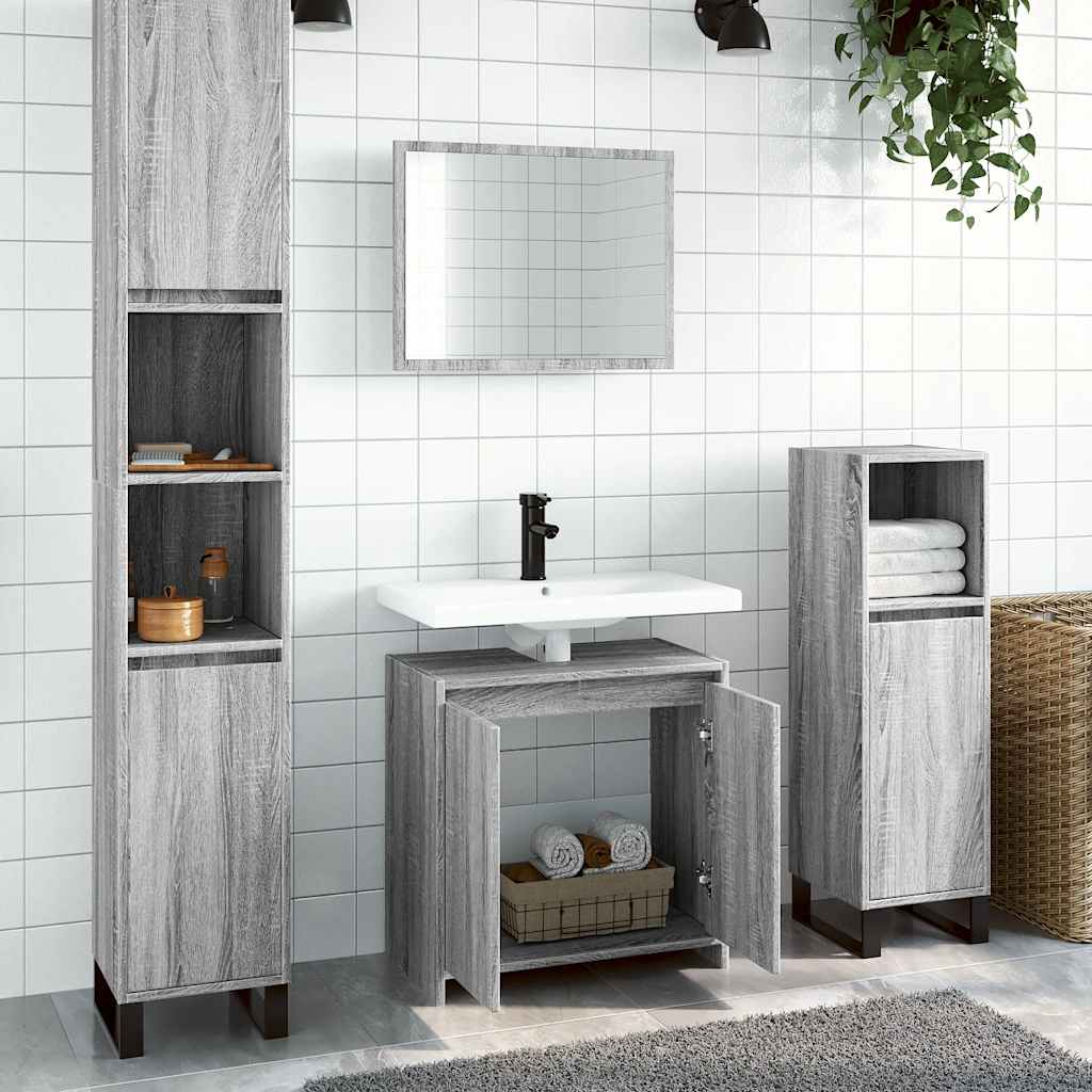 vidaXL 2 Piece Bathroom Furniture Set Engineered Wood