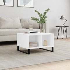 vidaXL Coffee Table White 60x50x36.5 cm Engineered Wood 1