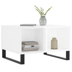 vidaXL Coffee Table High Gloss White 60x50x36.5 cm Engineered Wood 3