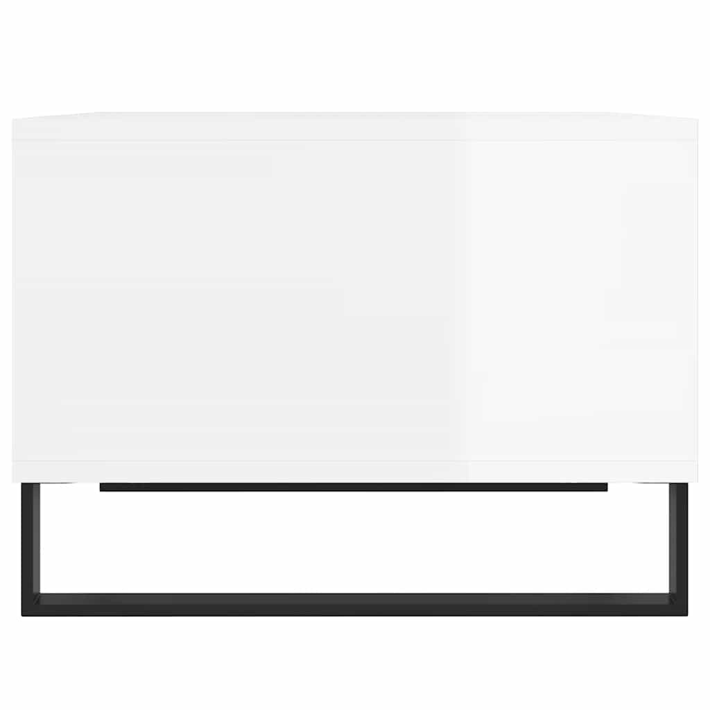 vidaXL Coffee Table High Gloss White 60x50x36.5 cm Engineered Wood 5