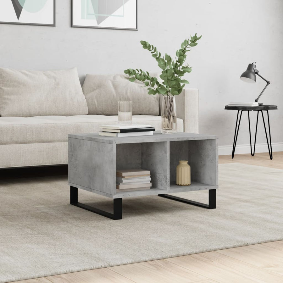vidaXL Coffee Table Concrete Grey 60x50x36.5 cm Engineered Wood 1