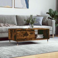 vidaXL Coffee Table Smoked Oak 90x50x36.5 cm Engineered Wood 1