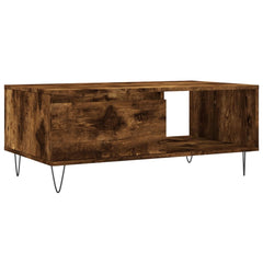 vidaXL Coffee Table Smoked Oak 90x50x36.5 cm Engineered Wood 2