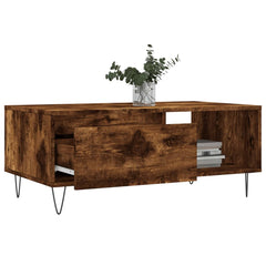 vidaXL Coffee Table Smoked Oak 90x50x36.5 cm Engineered Wood 4