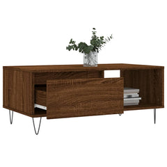 vidaXL Coffee Table Brown Oak 90x50x36.5 cm Engineered Wood 4