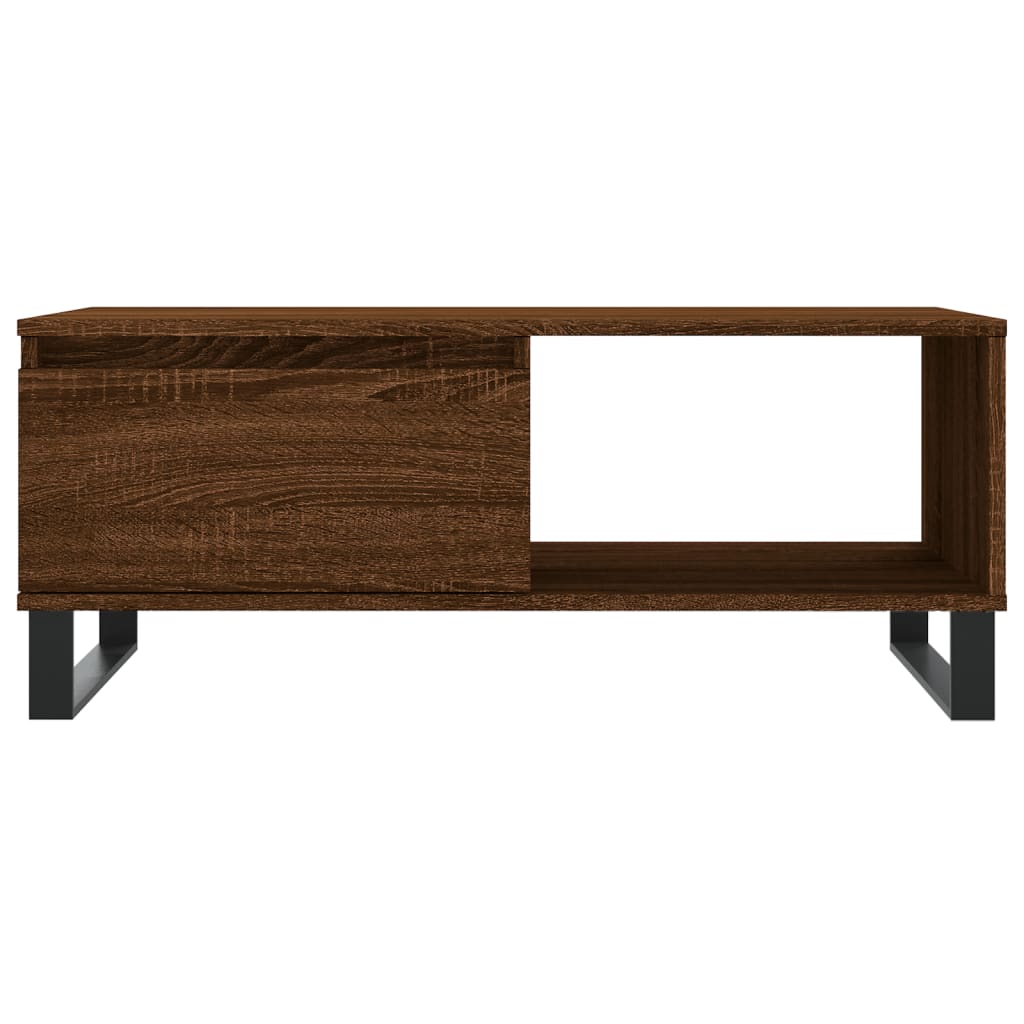 vidaXL Coffee Table Brown Oak 90x50x36.5 cm Engineered Wood 5