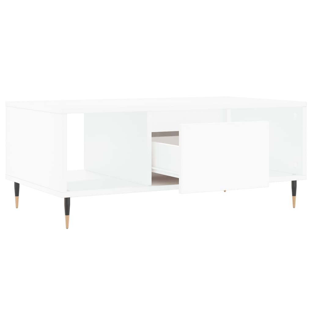 vidaXL Coffee Table White 90x50x36.5 cm Engineered Wood 6