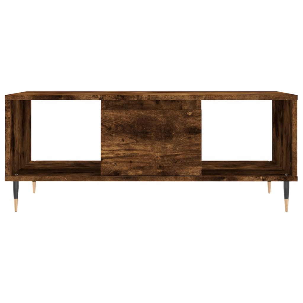 vidaXL Coffee Table Smoked Oak 90x50x36.5 cm Engineered Wood 5
