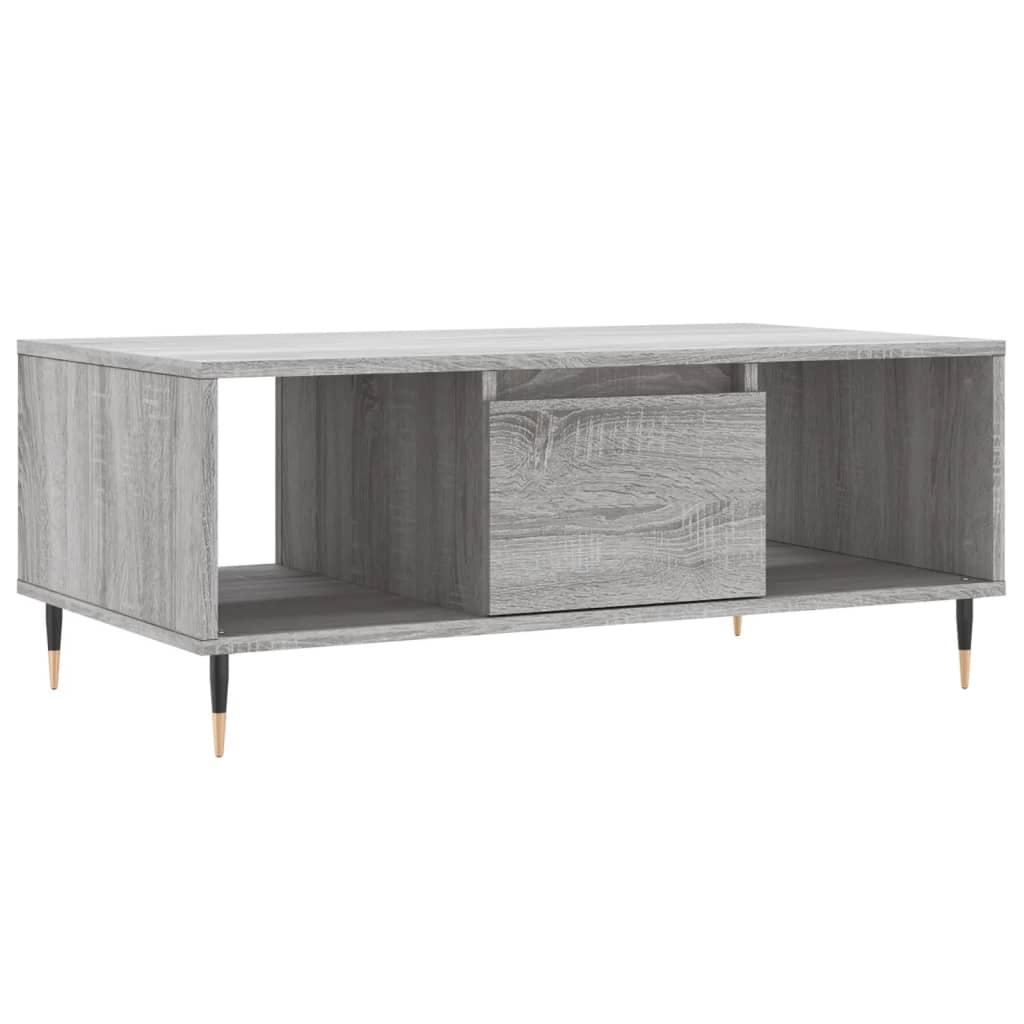 vidaXL Coffee Table Grey Sonoma 90x50x36.5 cm Engineered Wood 2
