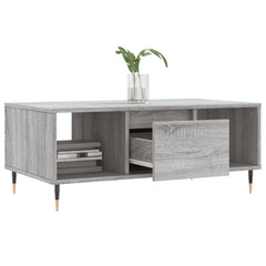 vidaXL Coffee Table Grey Sonoma 90x50x36.5 cm Engineered Wood 4