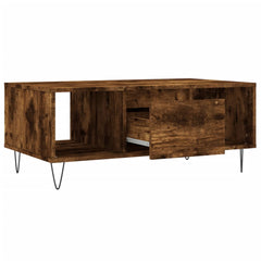 vidaXL Coffee Table Smoked Oak 90x50x36.5 cm Engineered Wood 6