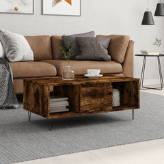 vidaXL Coffee Table Smoked Oak 90x50x36.5 cm Engineered Wood 1