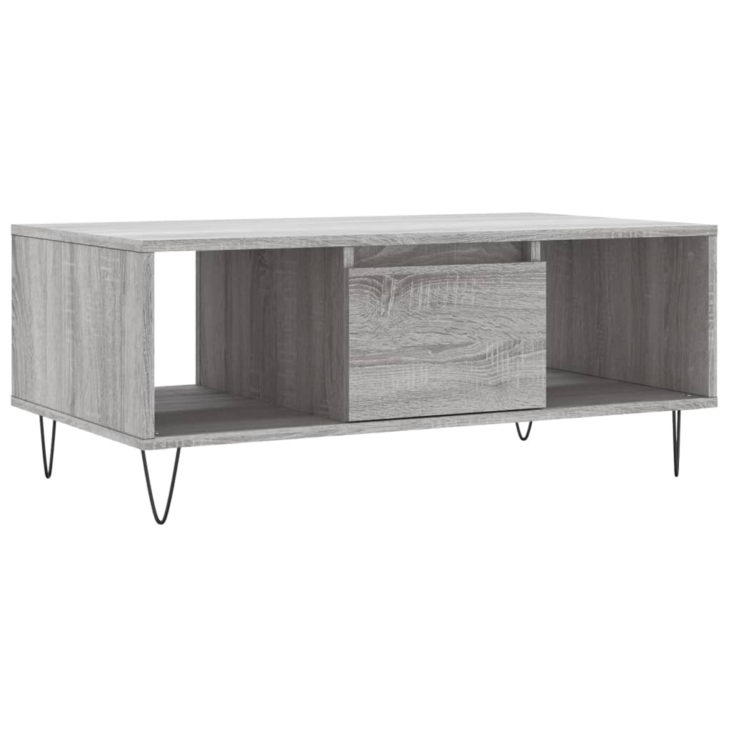 vidaXL Coffee Table Grey Sonoma 90x50x36.5 cm Engineered Wood 2