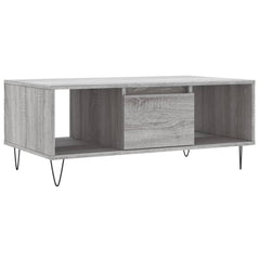 vidaXL Coffee Table Grey Sonoma 90x50x36.5 cm Engineered Wood 2