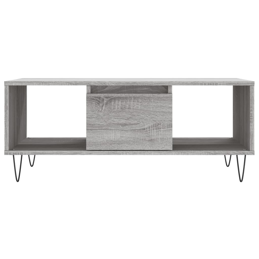 vidaXL Coffee Table Grey Sonoma 90x50x36.5 cm Engineered Wood 5