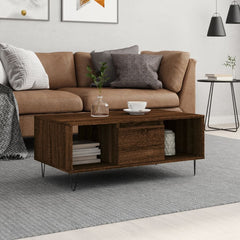 vidaXL Coffee Table Brown Oak 90x50x36.5 cm Engineered Wood 1