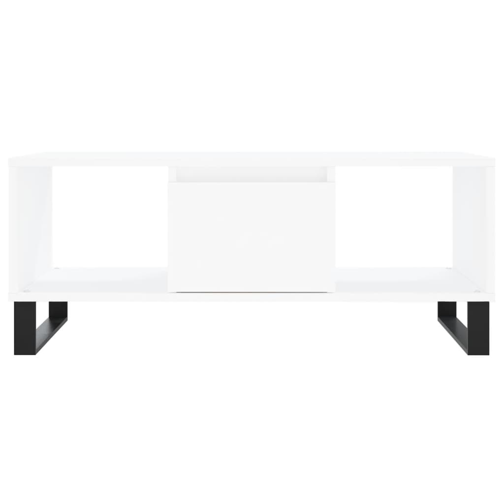 vidaXL Coffee Table White 90x50x36.5 cm Engineered Wood 5