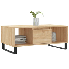 vidaXL Coffee Table Sonoma Oak 90x50x36.5 cm Engineered Wood 3