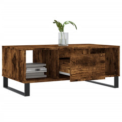 vidaXL Coffee Table Smoked Oak 90x50x36.5 cm Engineered Wood 4