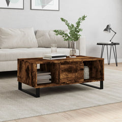 vidaXL Coffee Table Smoked Oak 90x50x36.5 cm Engineered Wood 1