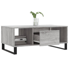 vidaXL Coffee Table Grey Sonoma 90x50x36.5 cm Engineered Wood 4