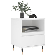 vidaXL Bedside Cabinet White 40x35x50 cm Engineered Wood 3