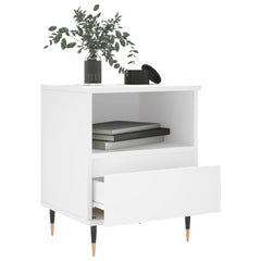vidaXL Bedside Cabinet White 40x35x50 cm Engineered Wood 4