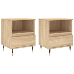 vidaXL Bedside Cabinets 2 pcs Sonoma Oak 40x35x50 cm Engineered Wood 2