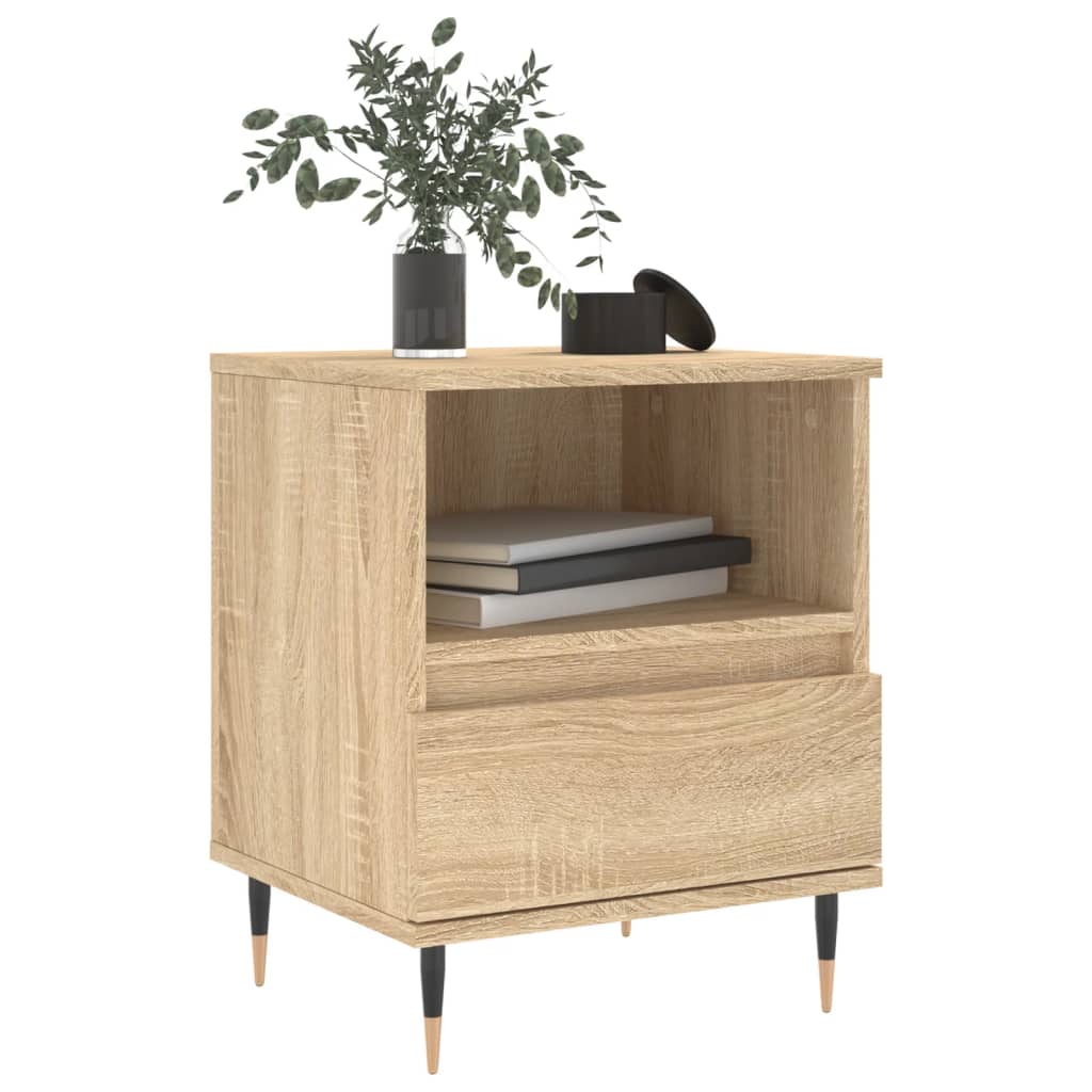 vidaXL Bedside Cabinets 2 pcs Sonoma Oak 40x35x50 cm Engineered Wood 3