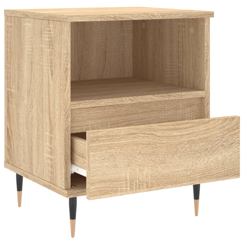 vidaXL Bedside Cabinets 2 pcs Sonoma Oak 40x35x50 cm Engineered Wood 6