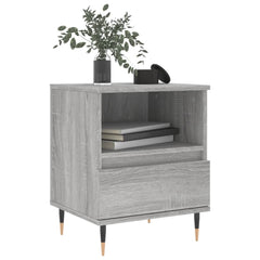 vidaXL Bedside Cabinet Grey Sonoma 40x35x50 cm Engineered Wood 3