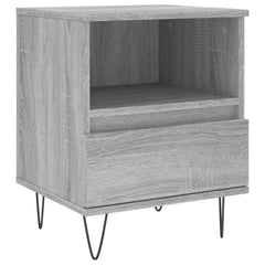 vidaXL Bedside Cabinet Grey Sonoma 40x35x50 cm Engineered Wood 2