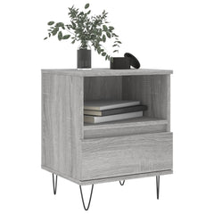 vidaXL Bedside Cabinet Grey Sonoma 40x35x50 cm Engineered Wood 3
