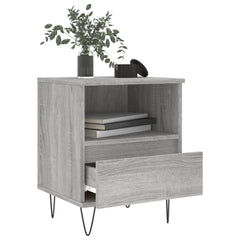 vidaXL Bedside Cabinet Grey Sonoma 40x35x50 cm Engineered Wood 4