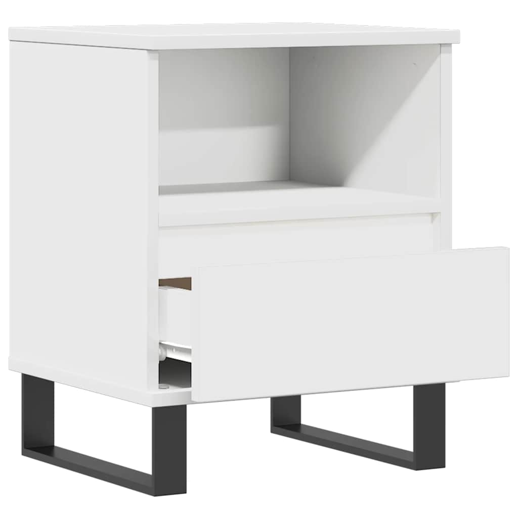 vidaXL Bedside Cabinets 2 pcs White 40x35x50 cm Engineered Wood 5