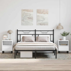 vidaXL Bedside Cabinets 2 pcs White 40x35x50 cm Engineered Wood 1