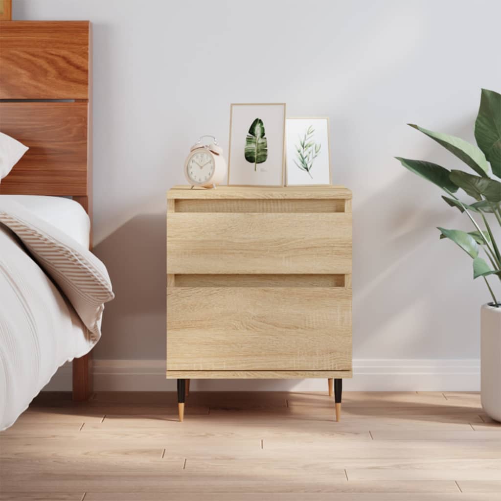 vidaXL Bedside Cabinet Sonoma Oak 40x35x50 cm Engineered Wood 1