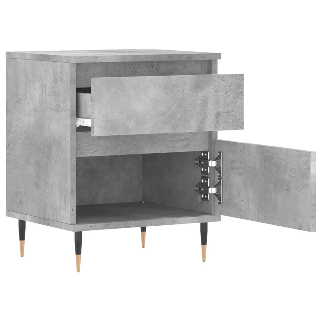 vidaXL Bedside Cabinet Concrete Grey 40x35x50 cm Engineered Wood 4