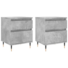 vidaXL Bedside Cabinets 2 pcs Concrete Grey 40x35x50 cm Engineered Wood 2