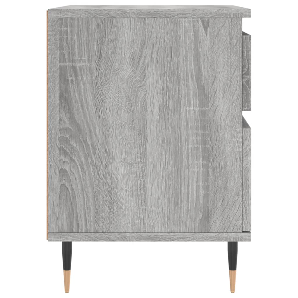 vidaXL Bedside Cabinet Grey Sonoma 40x35x50 cm Engineered Wood 6