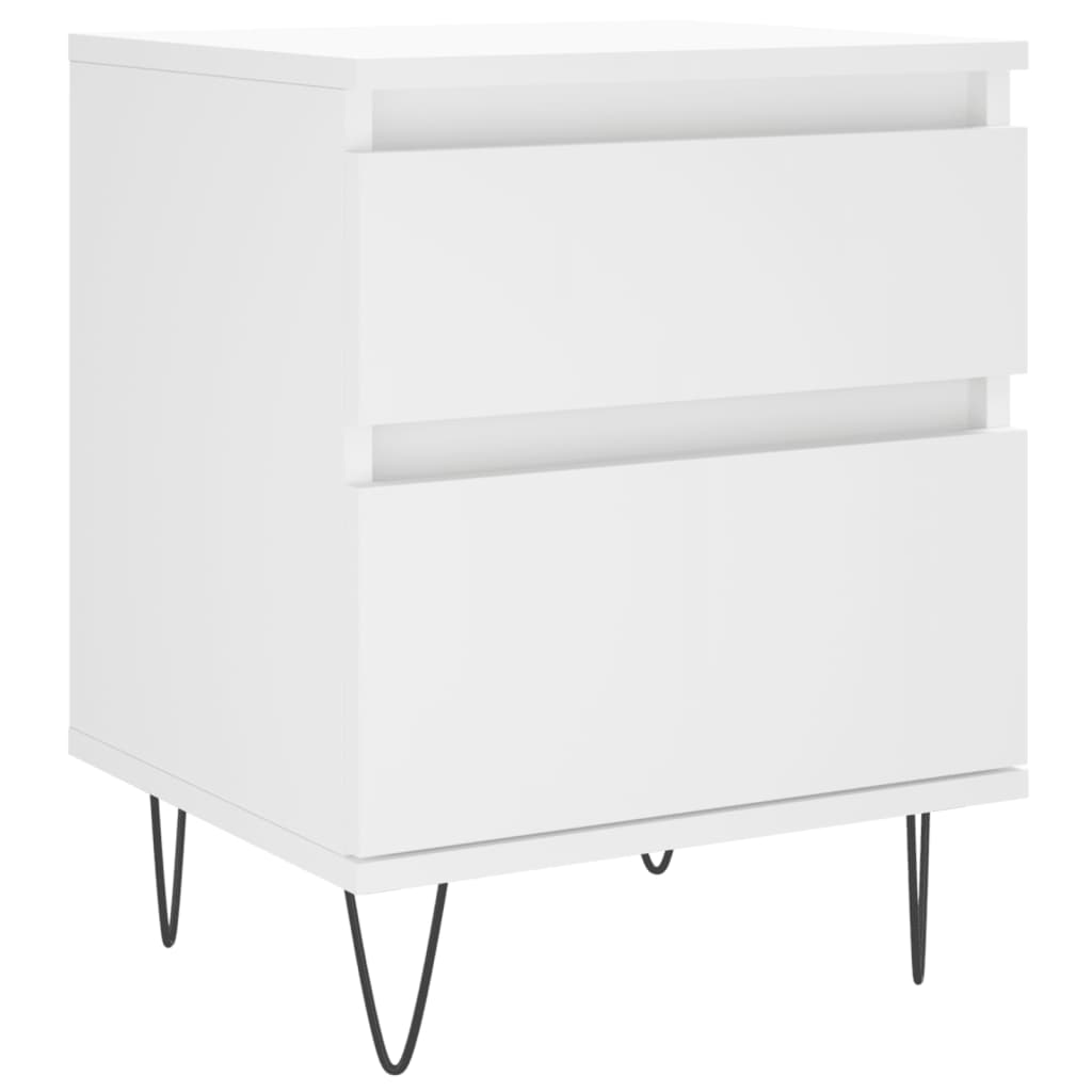 vidaXL Bedside Cabinet White 40x35x50 cm Engineered Wood 2